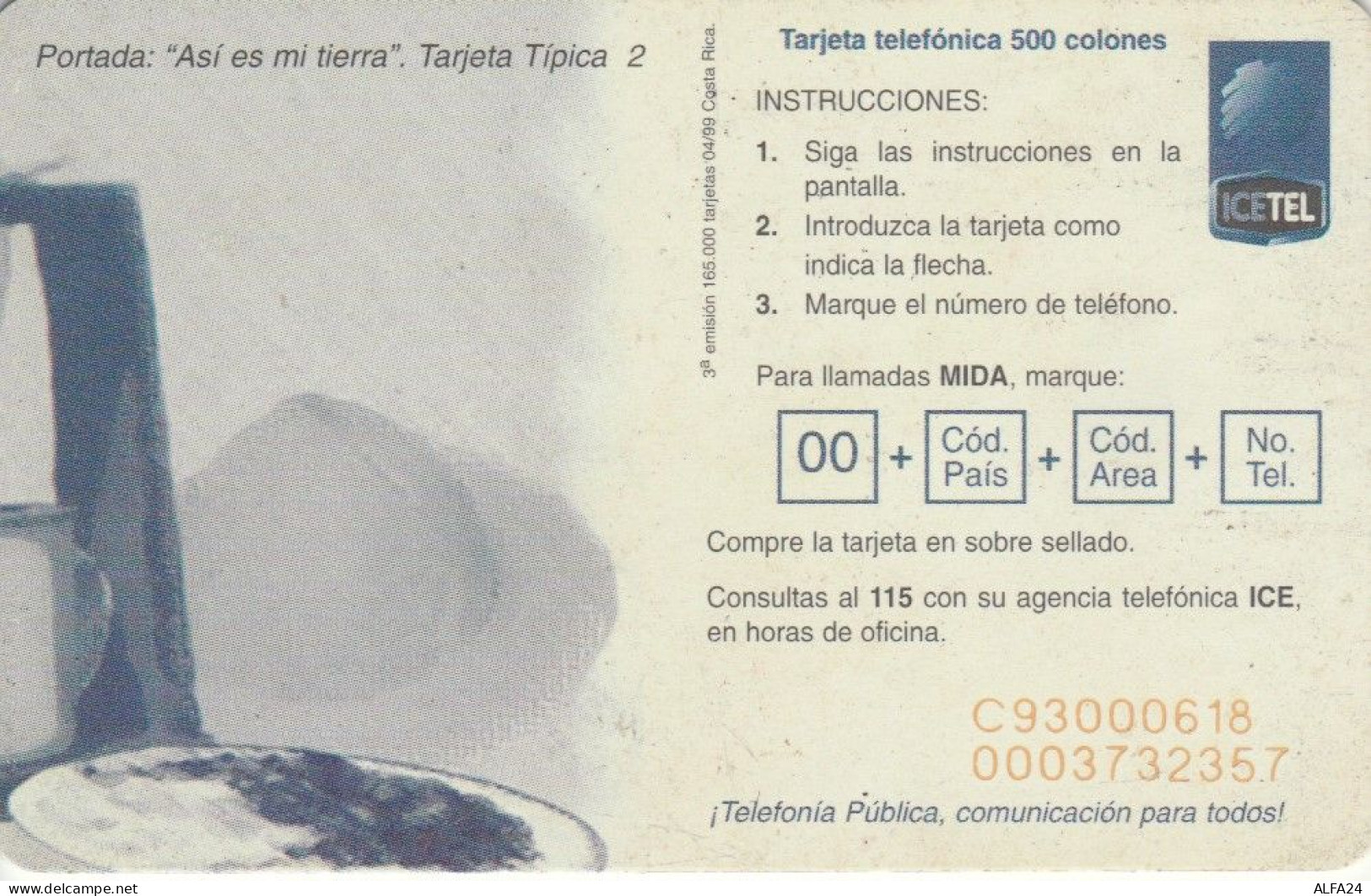 PHONE CARD COSTARICA (E79.45.5 - Costa Rica