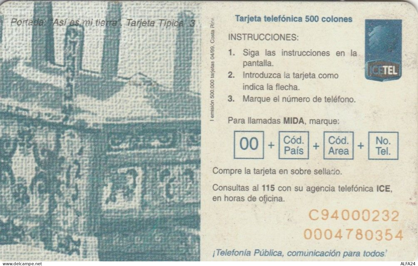 PHONE CARD COSTARICA (E79.46.1 - Costa Rica