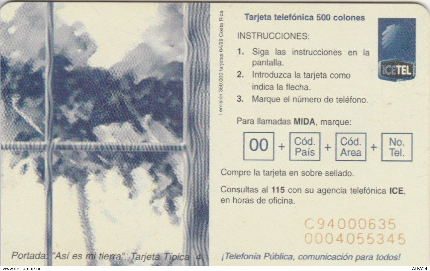 PHONE CARD COSTARICA (E79.45.7 - Costa Rica