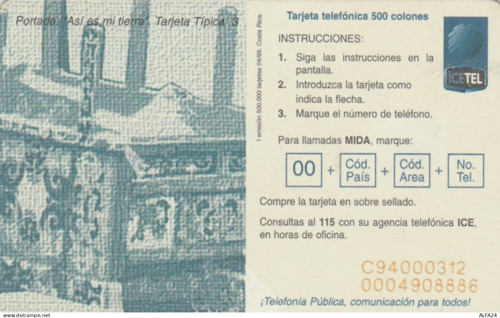 PHONE CARD COSTARICA (E79.47.2 - Costa Rica