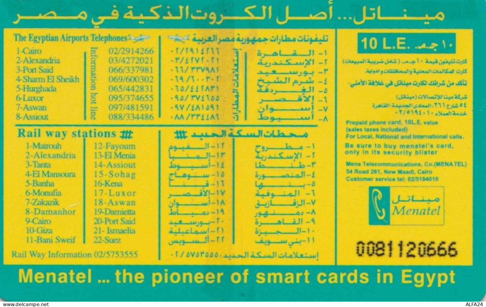 PHONE CARD EGITTO (E79.17.8 - Egipto