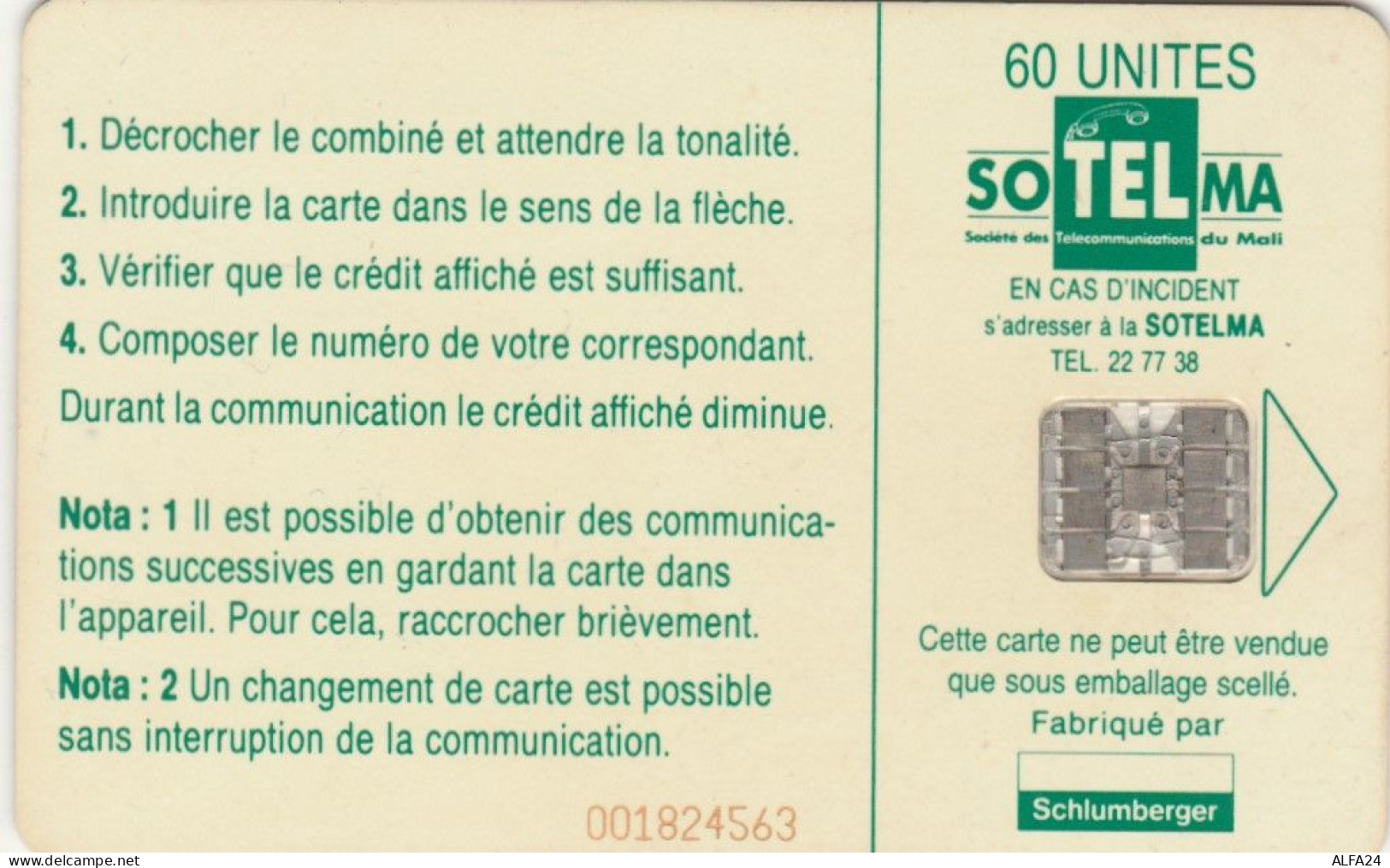 PHONE CARD MALI (E79.17.2 - Malí