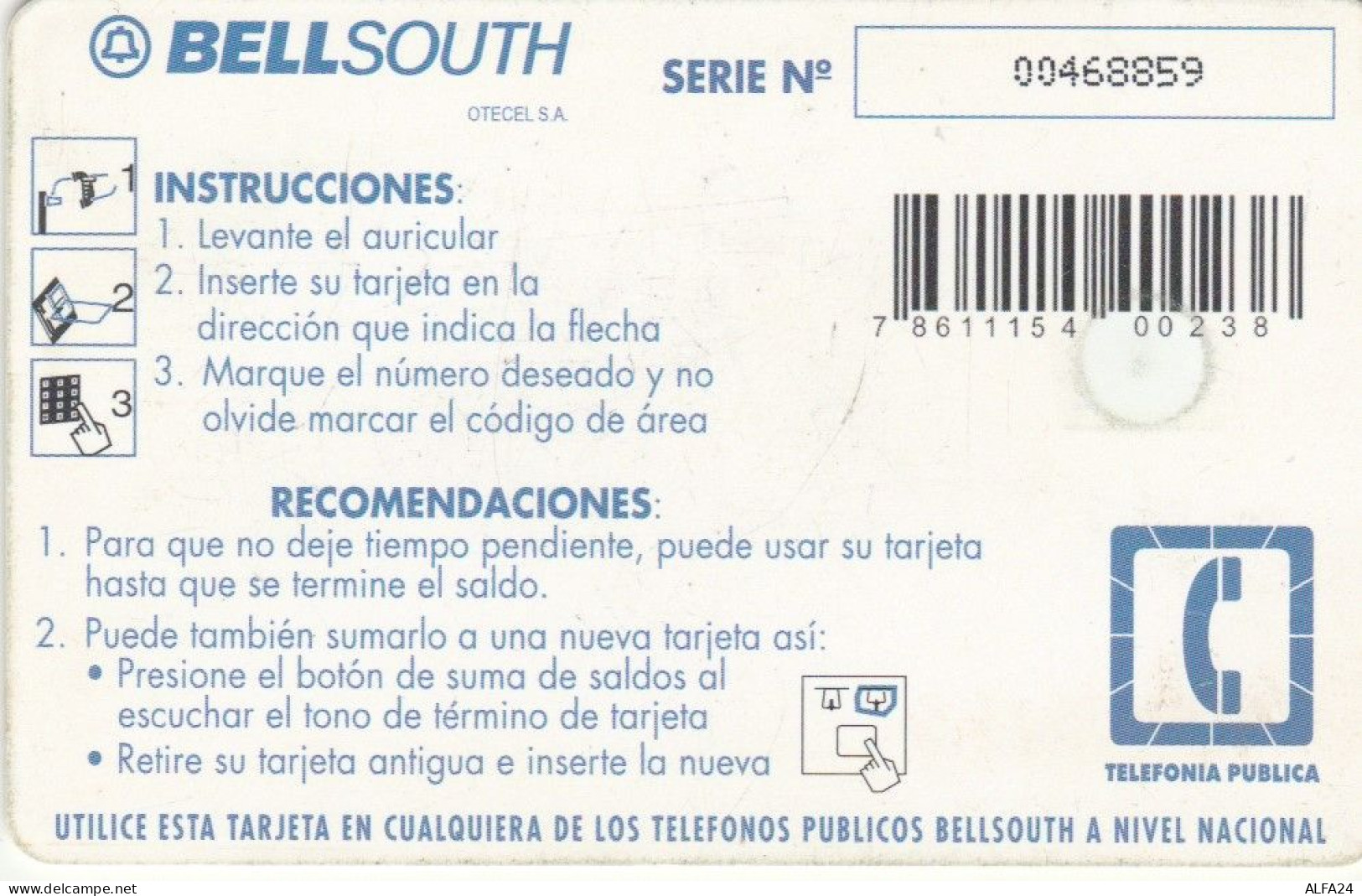 PHONE CARD ECUADOR (E79.21.2 - Equateur