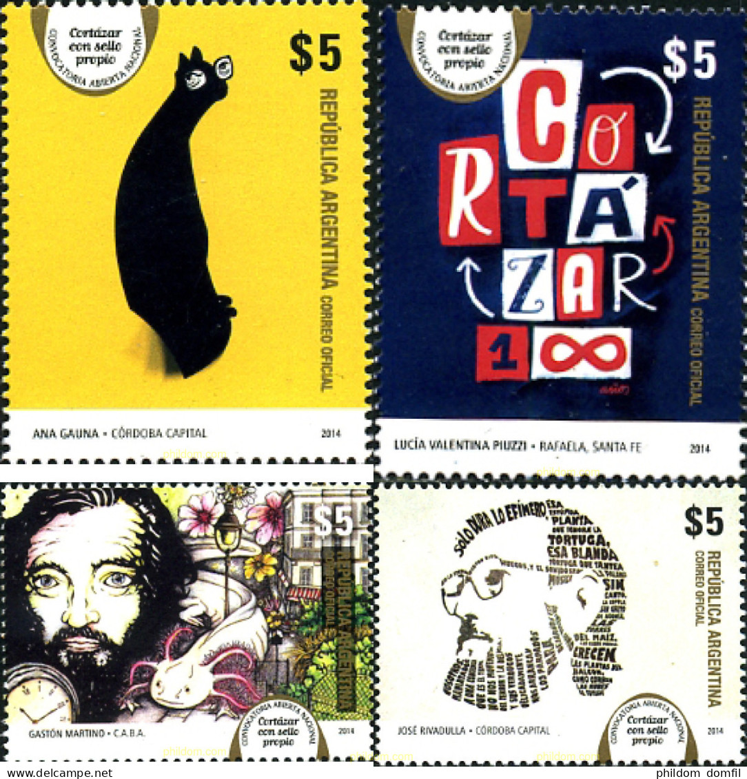 329863 MNH ARGENTINA 2014 CORTAZAR - Unused Stamps
