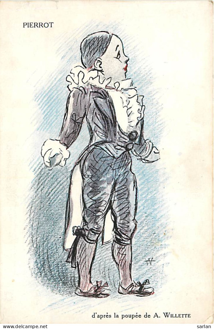 Illustration De WILLETTE , Poupée PIERROT Colombine Pierrette , * 399 85 - Wilette