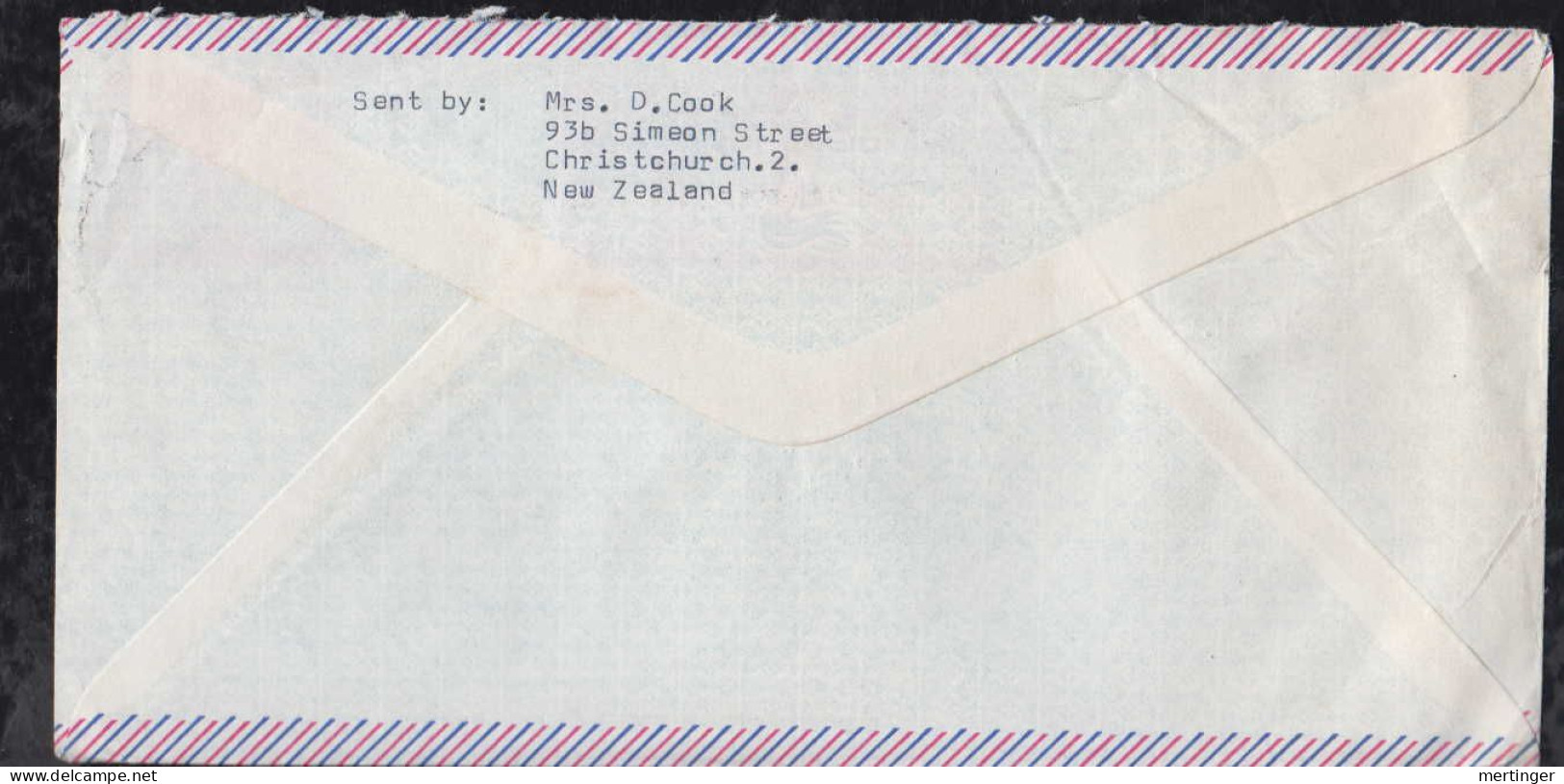 New Zealand 1979 Meter Airmail Cover 2x20c + 10c CHRISTCHURCH To BIDEFORD England - Cartas & Documentos