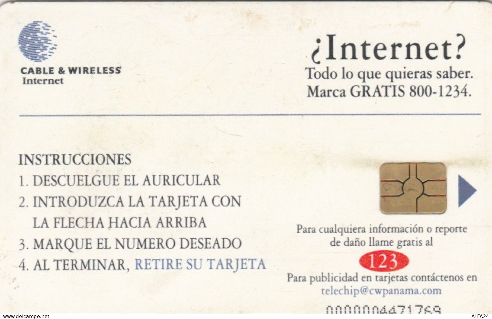 PHONE CARD PANAMA (E82.26.8 - Panama