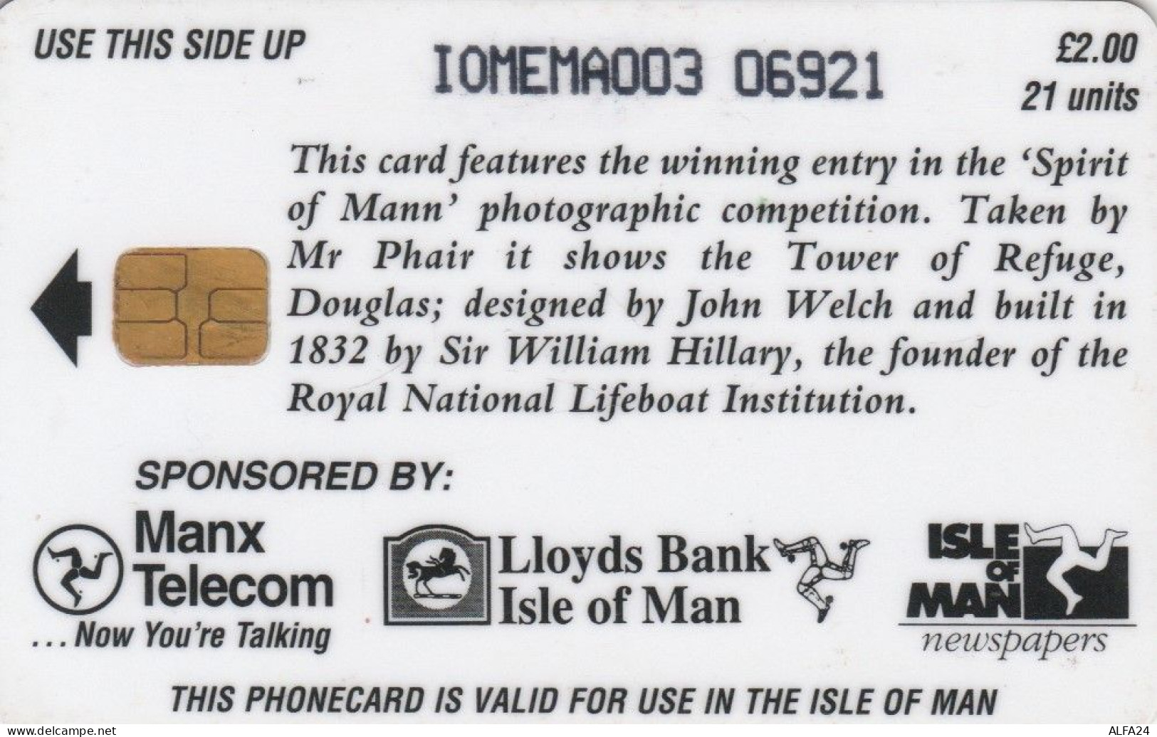 PHONE CARD ISOLA MAN (E82.12.3 - [ 6] Isle Of Man