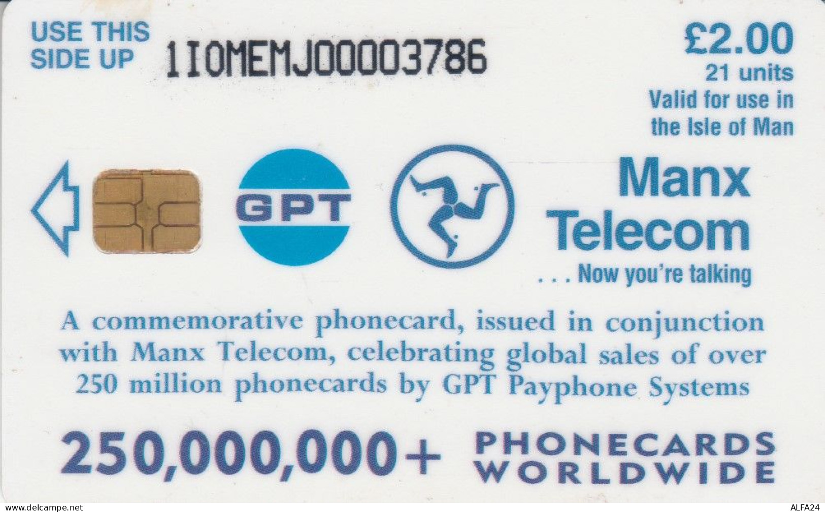 PHONE CARD ISOLA MAN (E82.12.2 - Île De Man