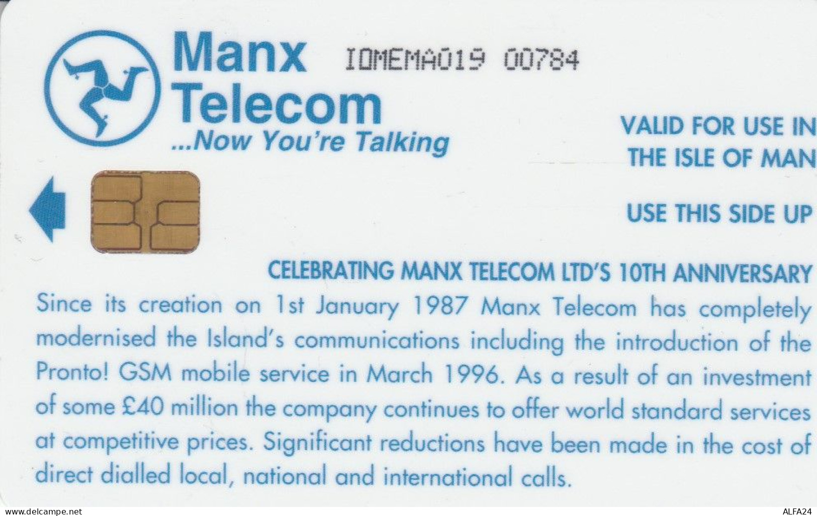 PHONE CARD ISOLA MAN (E82.10.2 - [ 6] Isla Man