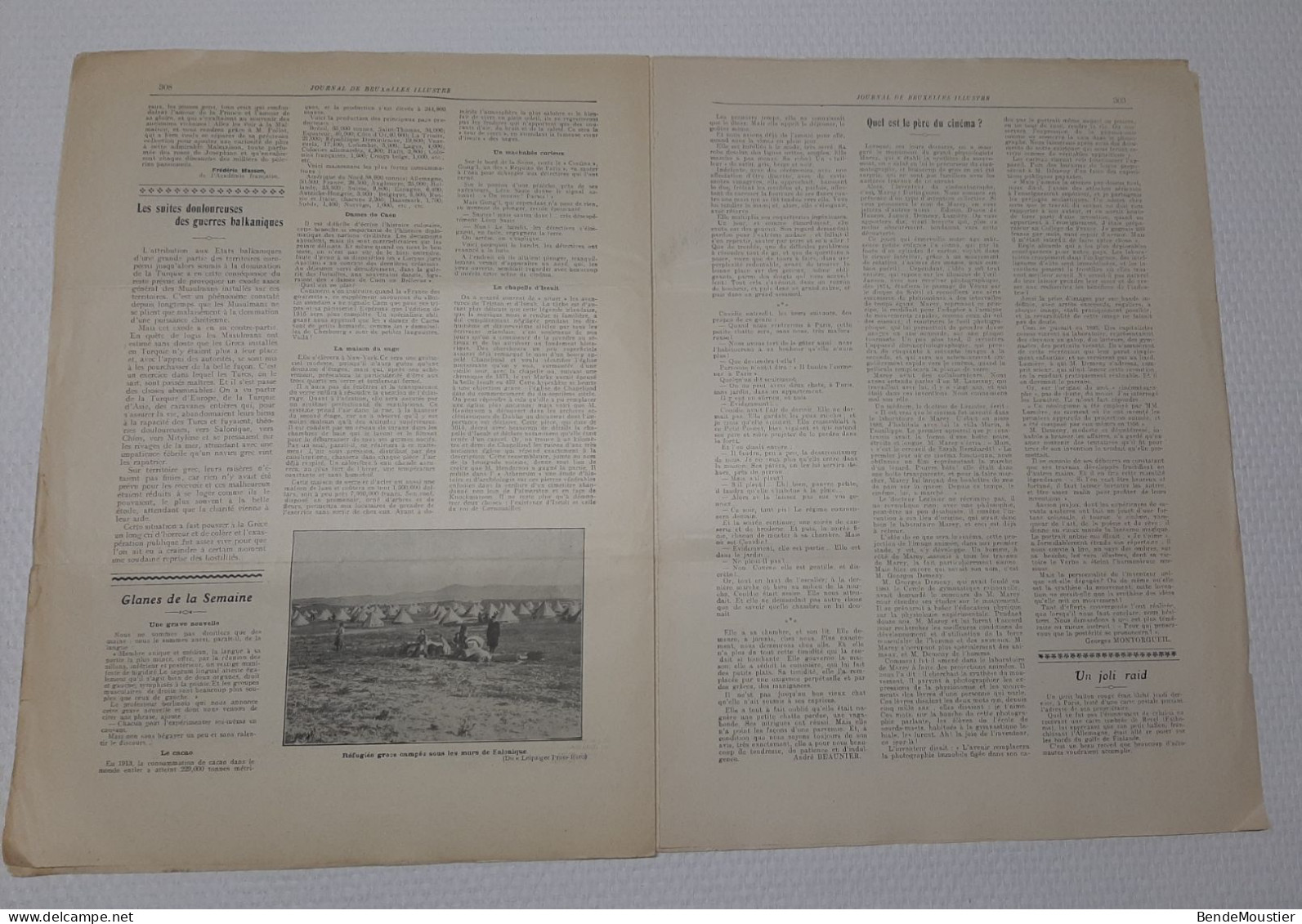 Journal De Bruxelles Illustré - Evêque S.G.Mgr Stillemans - Cyclisme  Manpaye - Otto -Michiels - Vanbever - 1914. - General Issues