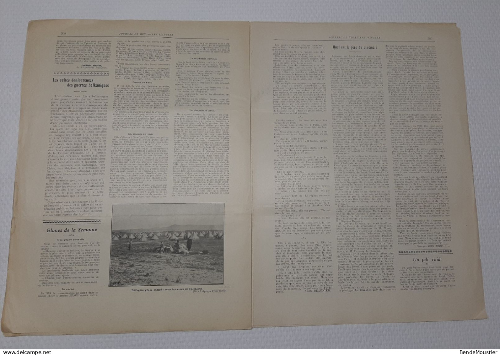 Journal De Bruxelles Illustré - Evêque S.G.Mgr Stillemans - Cyclisme  Manpaye - Otto -Michiels - Vanbever - 1914. - Testi Generali