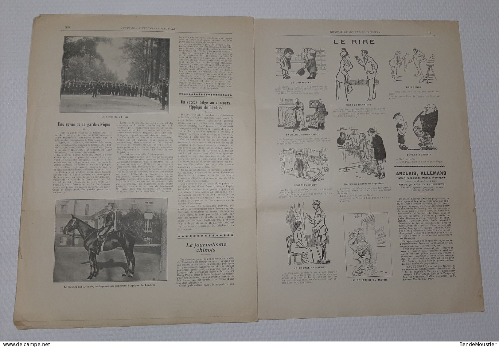 Journal De Bruxelles Illustré - Evêque S.G.Mgr Stillemans - Cyclisme  Manpaye - Otto -Michiels - Vanbever - 1914. - General Issues