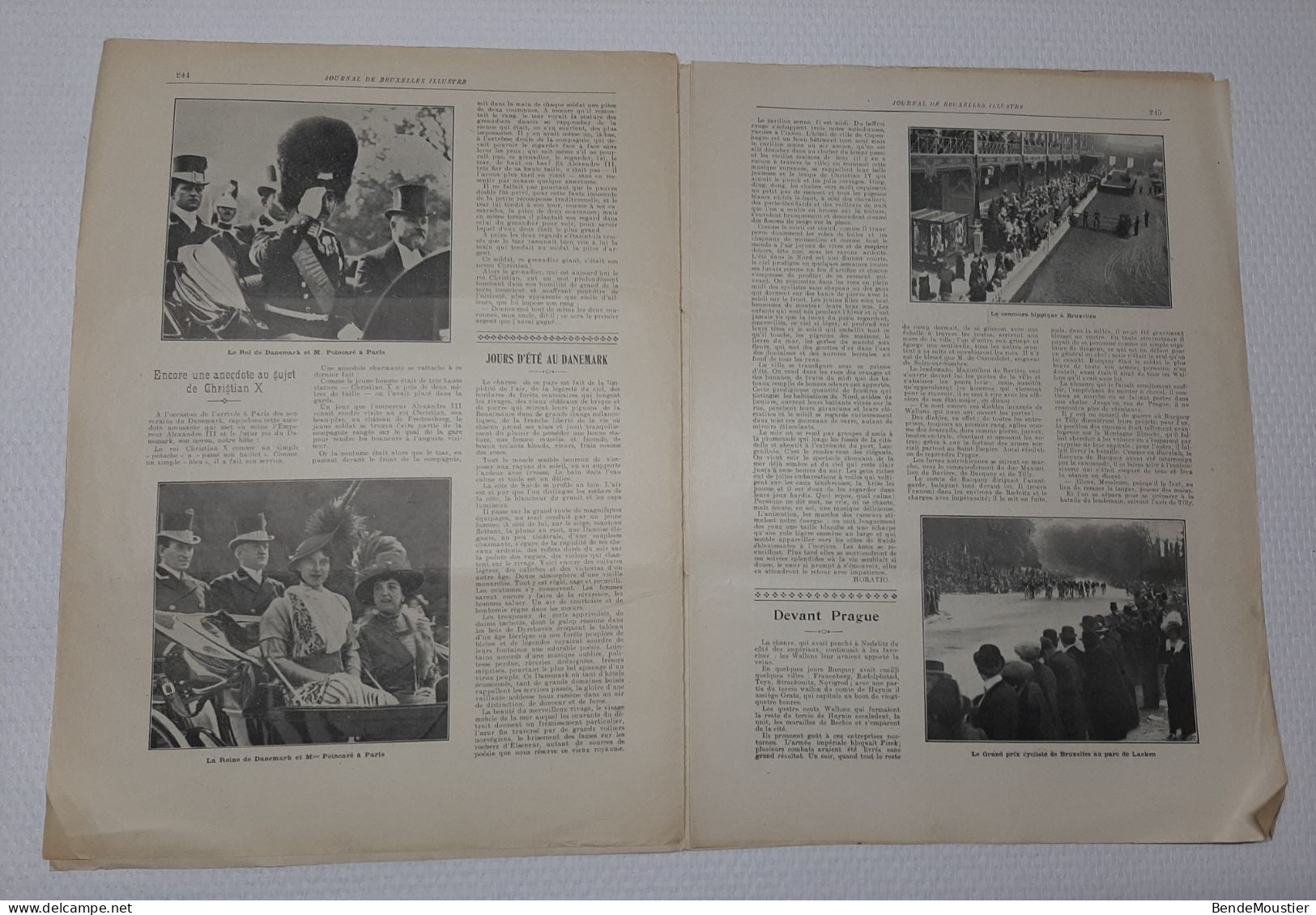 Journal De Bruxelles Illustré - Souverains Danois à Bruxelles - Concours Hippique - Union Coloniale - 1914. - General Issues