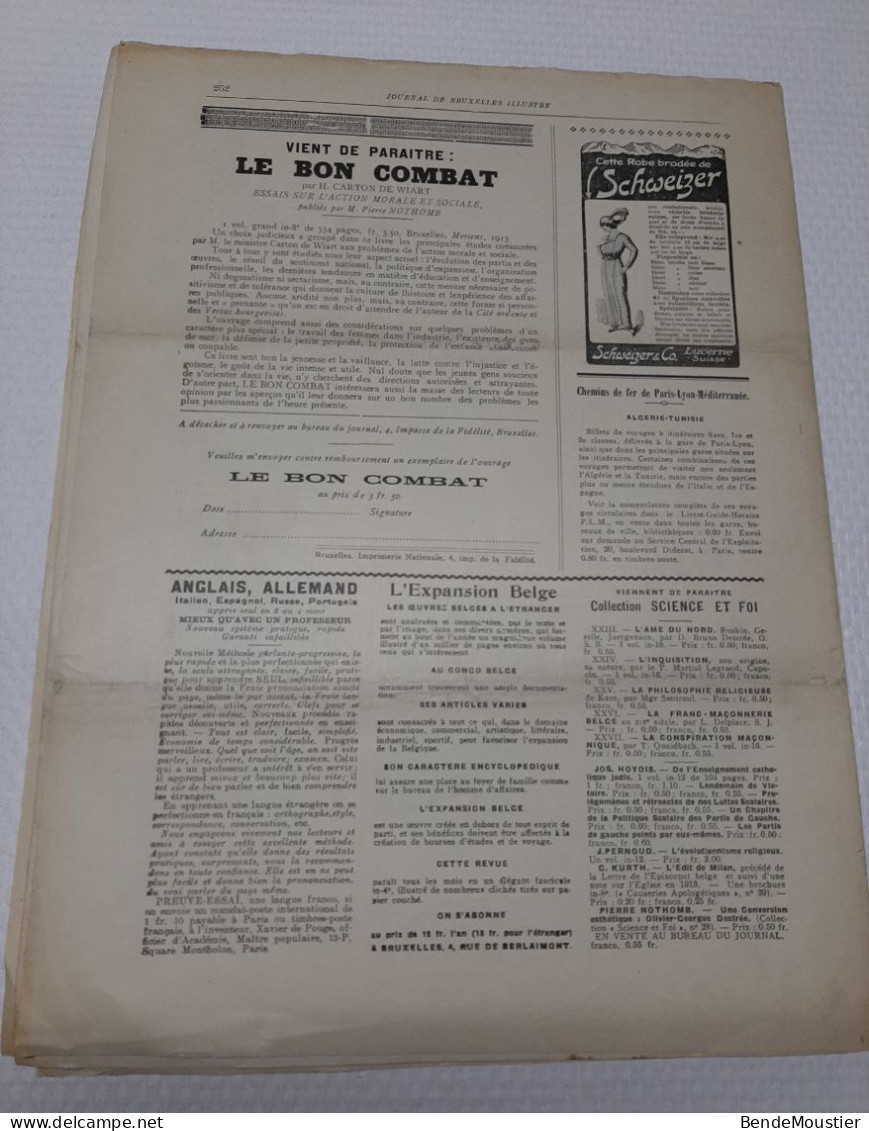 Journal De Bruxelles Illustré - Souverains Danois à Bruxelles - Concours Hippique - Union Coloniale - 1914. - Informations Générales