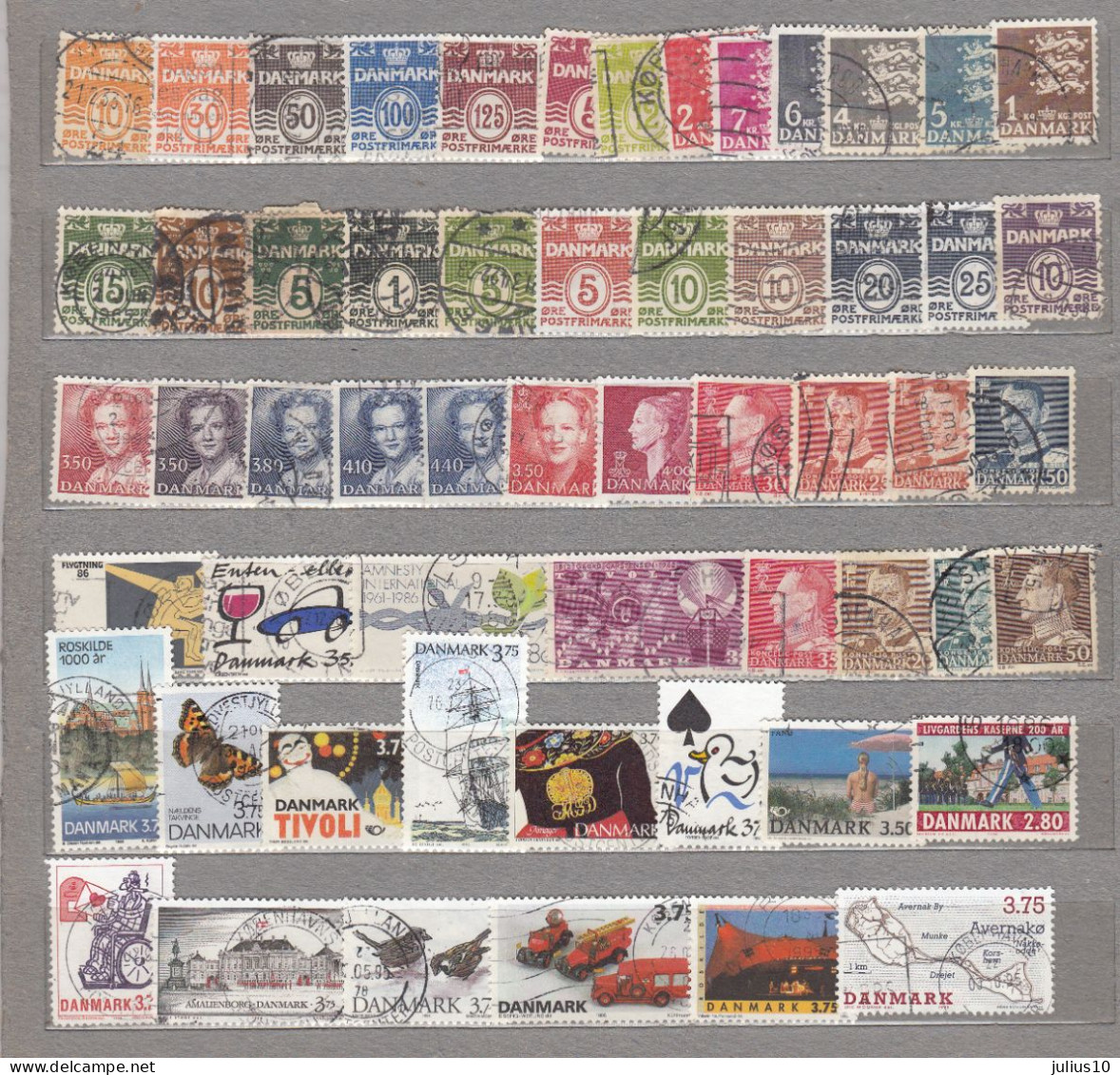 DANMARK DENMARK 57 Old Used (o) Different Stamps Lot #1531 - Collezioni