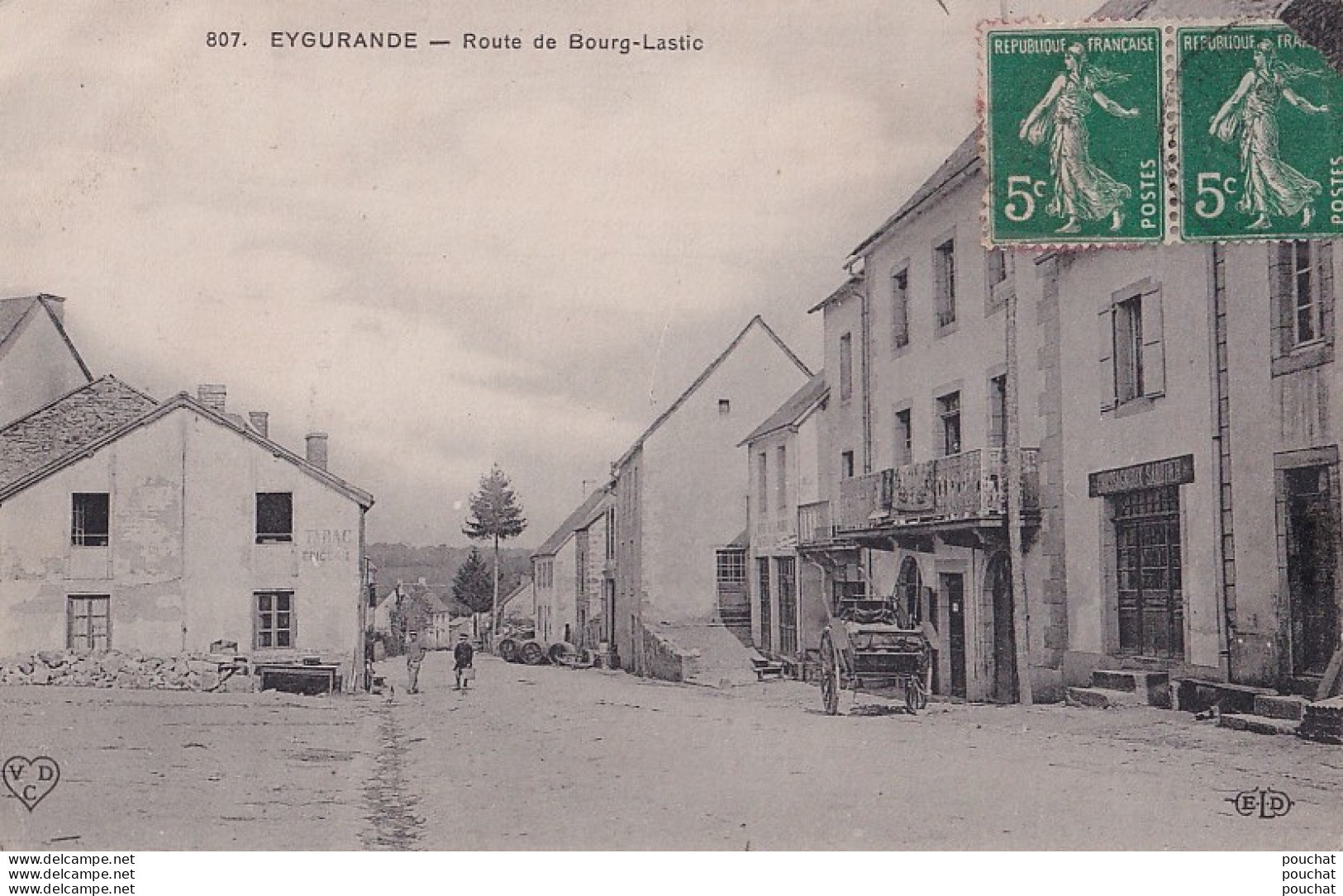 L20-19) EYGURANDE (CORREZE) ROUTE DE BOURG LASTIC - ( ANIMEE ) - Eygurande