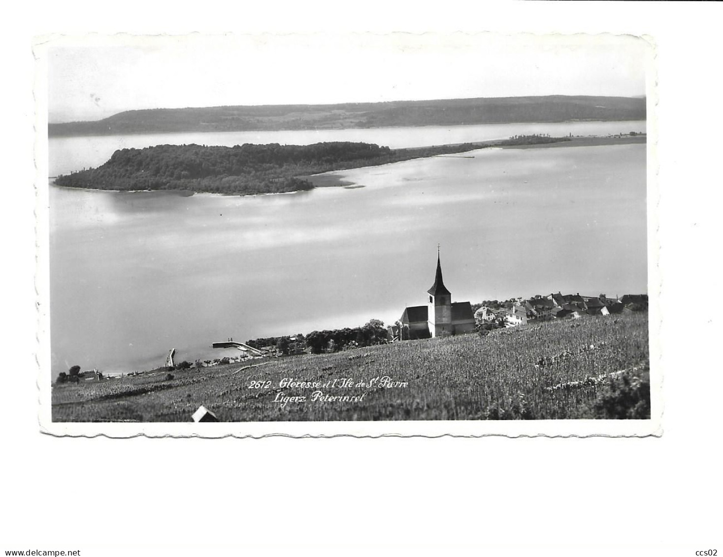 Gléresse Et L'Ile De Saint-Pierre Ligerz Peterinsel 1959 - Gléresse