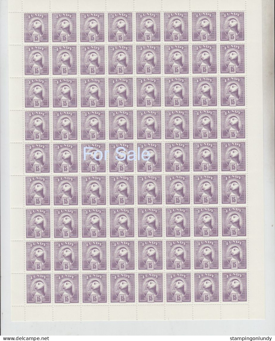 #02 Great Britain Lundy Island Puffin Stamp 1982 Definitives Set Sheets Colour Trials #234(b)-244(b) Price Slashed! - Local Issues