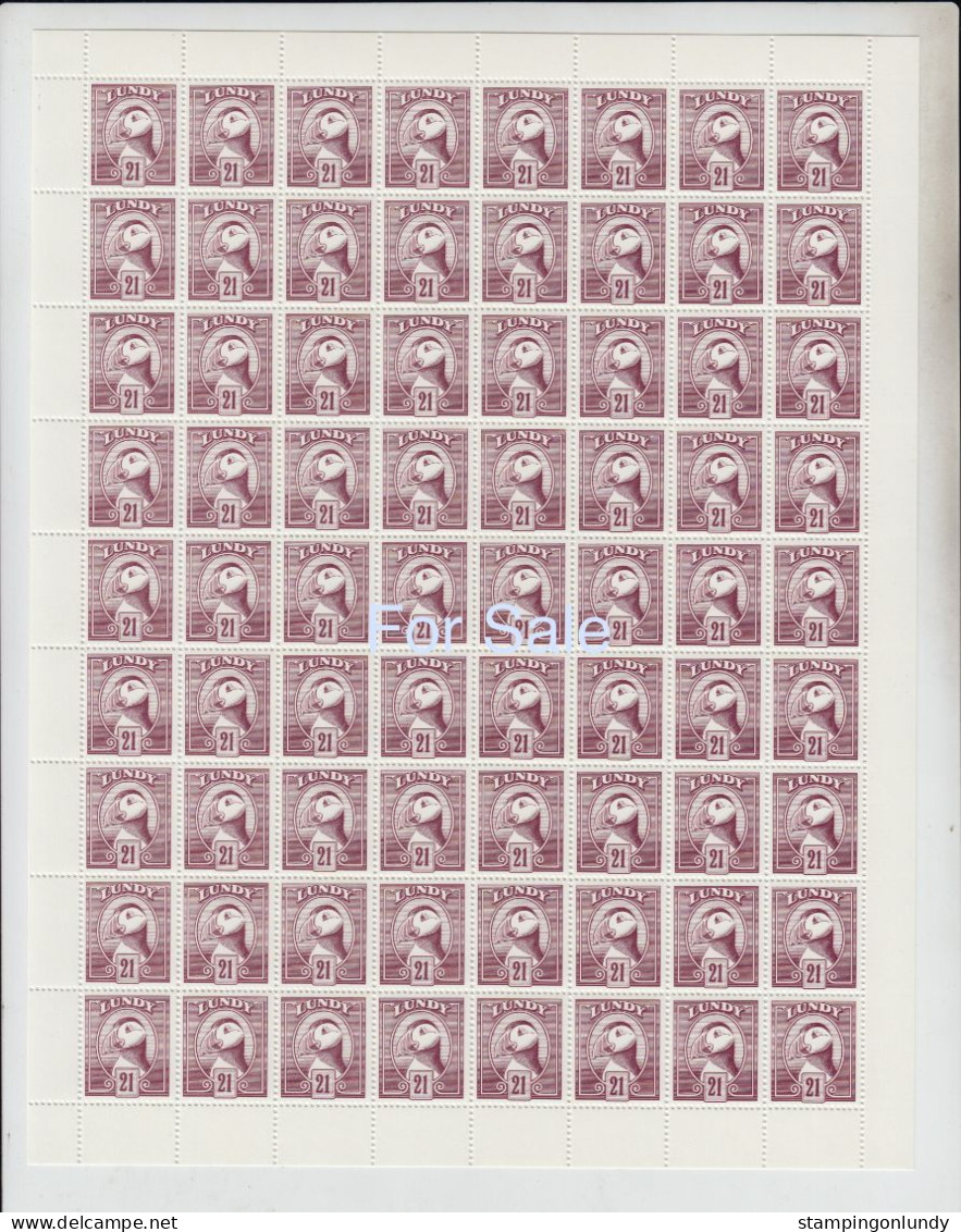 #02 Great Britain Lundy Island Puffin Stamp 1982 Definitives Set Sheets Colour Trials #234(b)-244(b) Price Slashed!