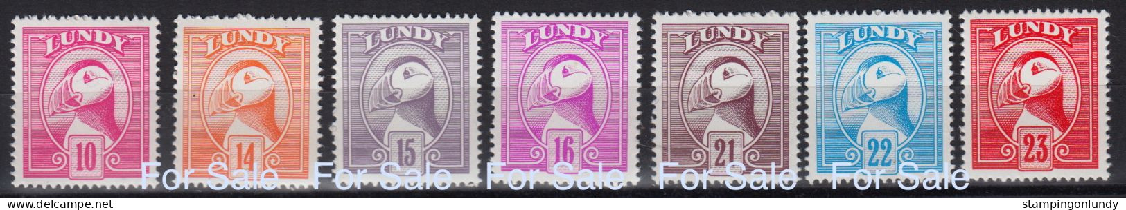 #09 Great Britain Lundy Island Puffin Stamp 1982 Definitives Colour Trial #234-237/242-244 Retirment Sale Price Slashed! - Local Issues