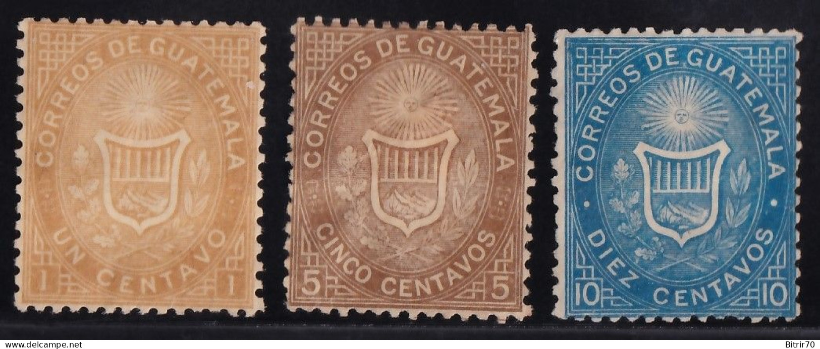 Guatemala, 1871  Y&T. 1, 2, 3, - Guatemala