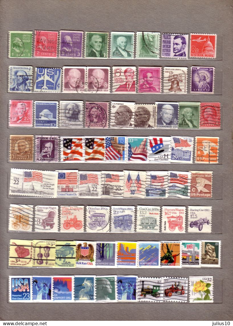 USA 89 Old Used (o) Different Coil Stamps Lot #1534 - Coils & Coil Singles