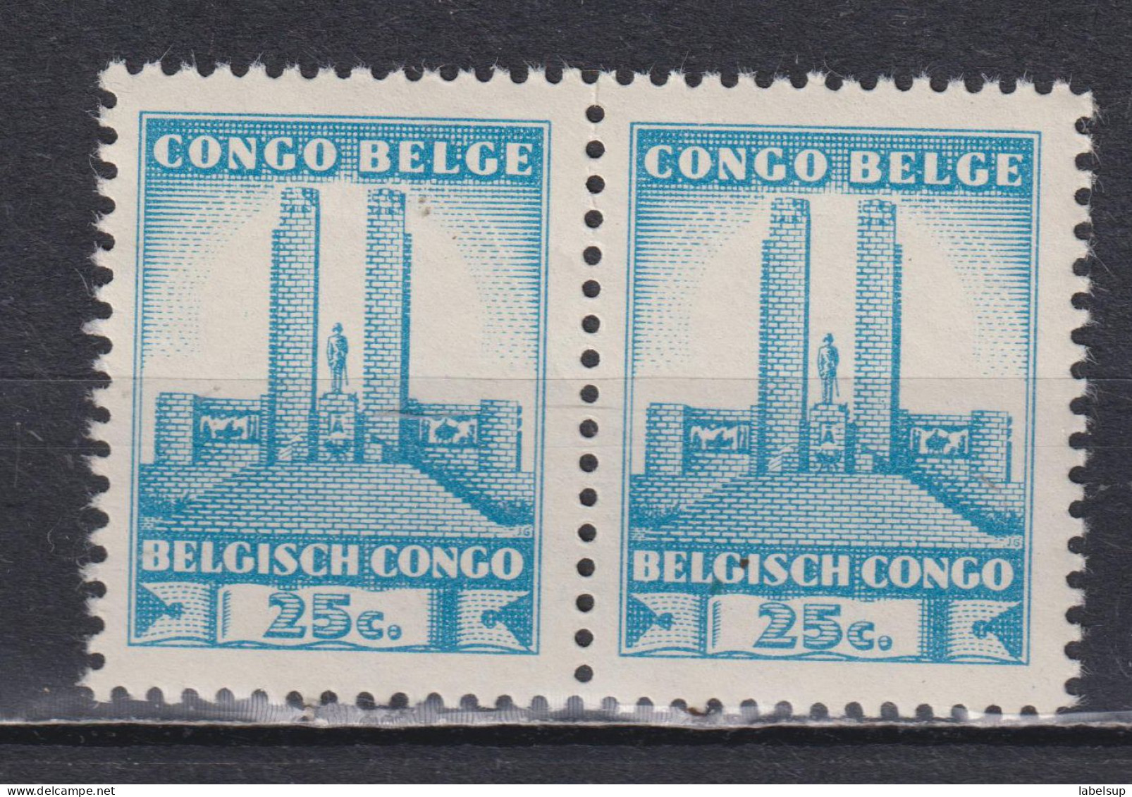 Paire De Timbres Neufs** Du Congo Belge  De 1941 N° 216  MNH - Ongebruikt