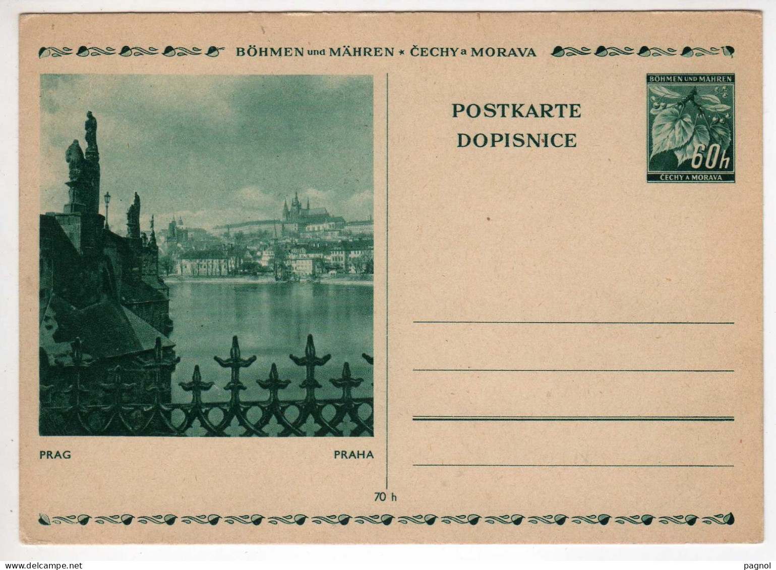 Bohême Et Moldavie : Entiers Postaux : Prag - Storia Postale