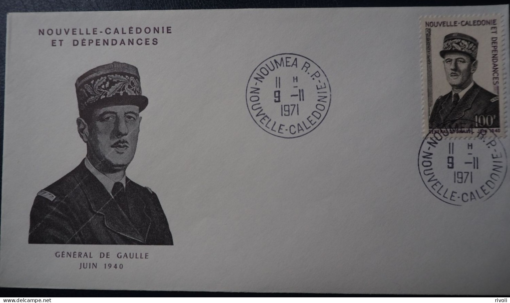 NOUVELLE CALEDONIE - FDC 1971 - N° 378 GENERAL DE GAULLE - Covers & Documents