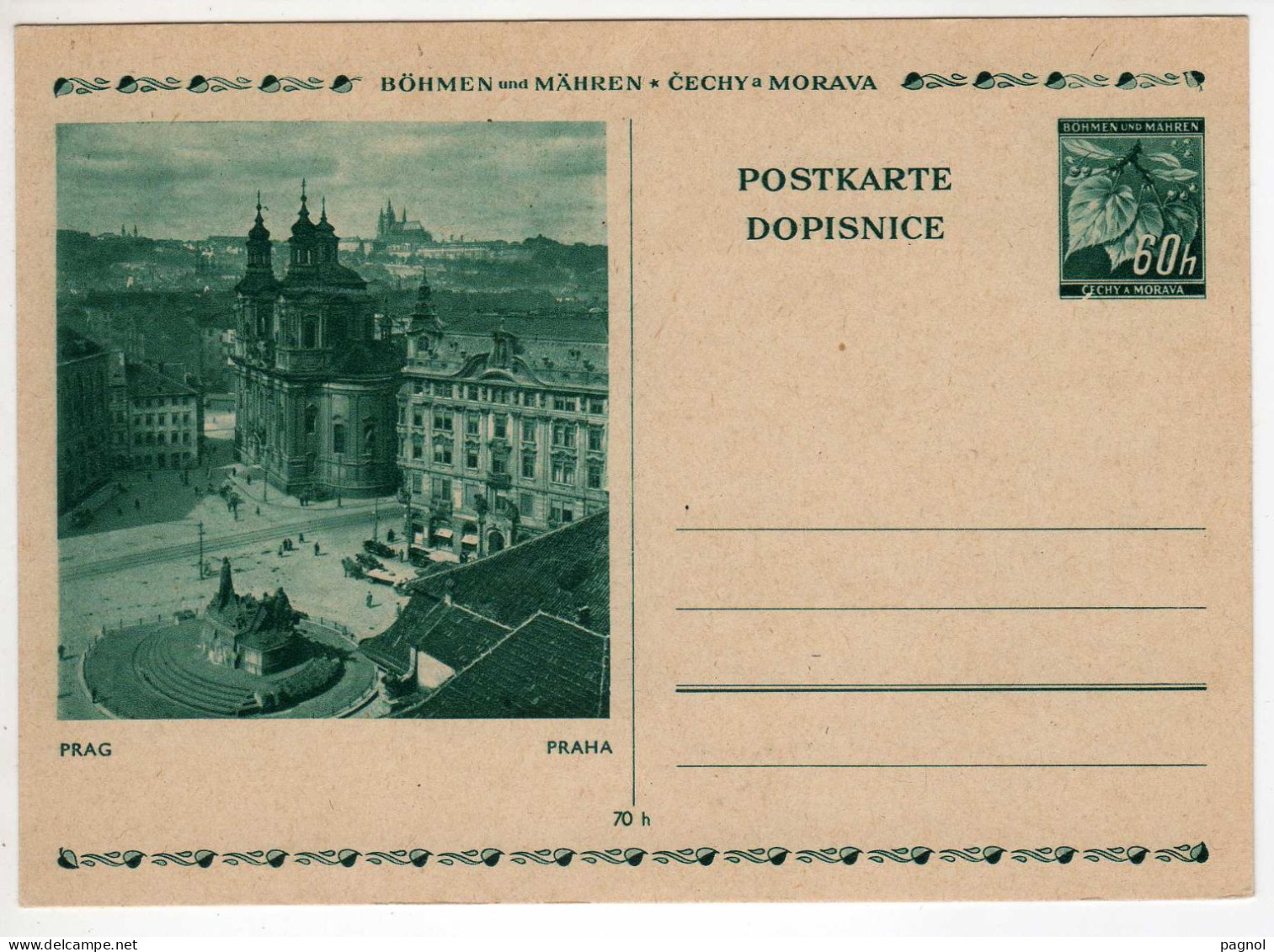 Bohême Et Moldavie : Entiers Postaux : Prag - Storia Postale