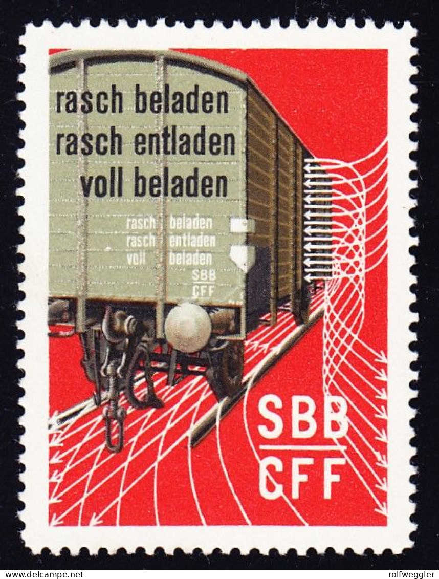 Um 1930 SBB/CFF Güterverkehr, Postfrische Vignette Mit Originalgummi - Bahnwesen