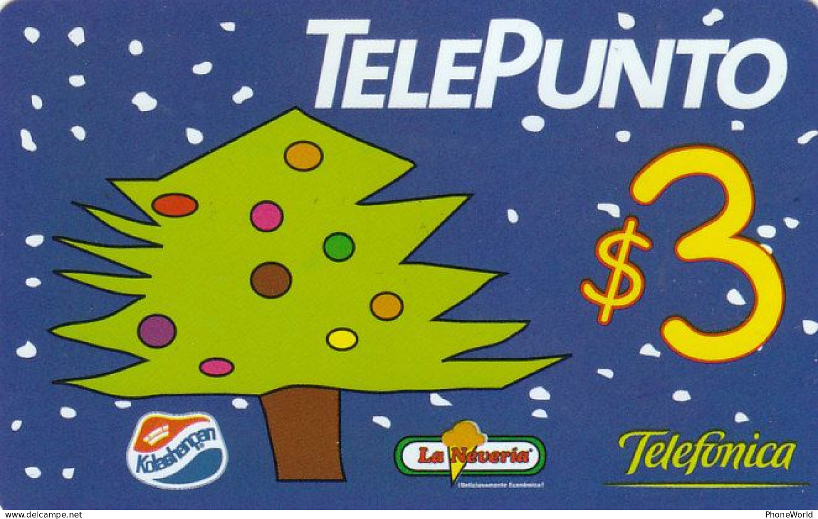 El Salvador, TelePunto  Telefonica, Navidad 2001 (exp 2002-01-15) Christmas, MINT, RRRR - El Salvador