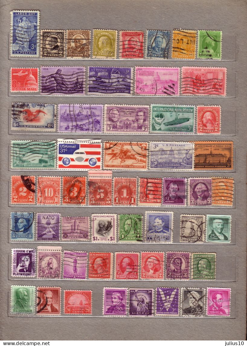 USA 56 Old Used (o) Different Stamps Lot #1538 - Collections