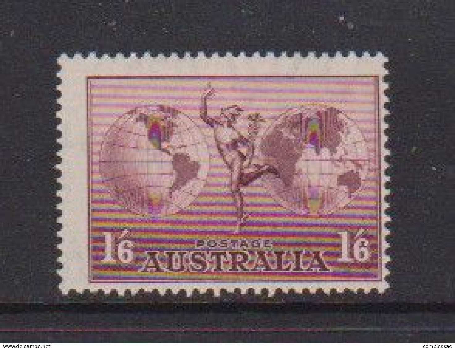 AUSTRALIA    1934    Hermes    1/6 Dull  Purple    Ord  Paper    MH - Ongebruikt