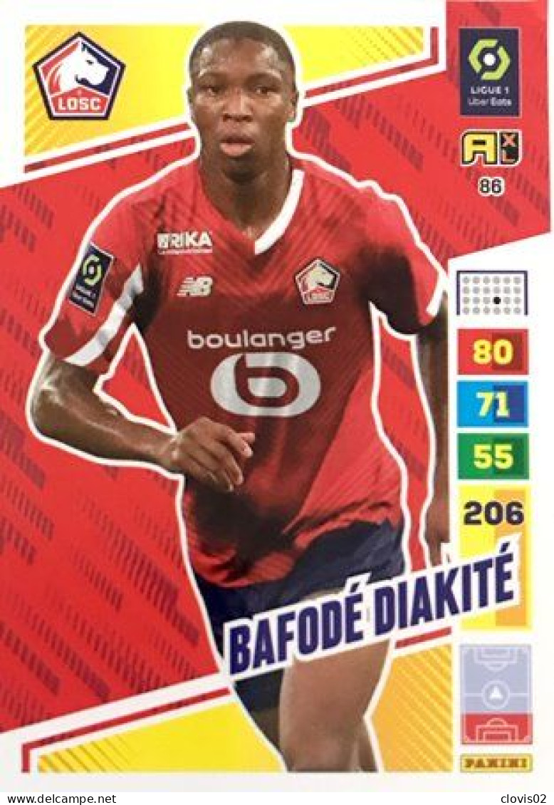 86 Bafodé Diakité - LOSC Lille - Panini Adrenalyn XL 2023-2024 Ligue 1 - Trading Cards