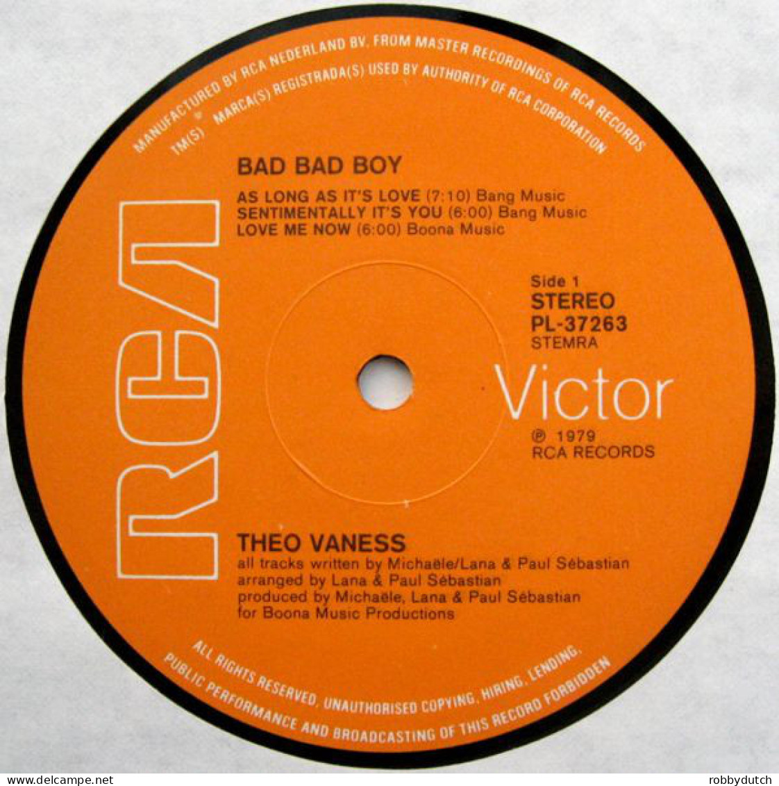 * LP *  THEO VANESS (Theo Van Es, EX Shoes) - BAD BAD BOY (Holland 1979 EX-) - Soul - R&B