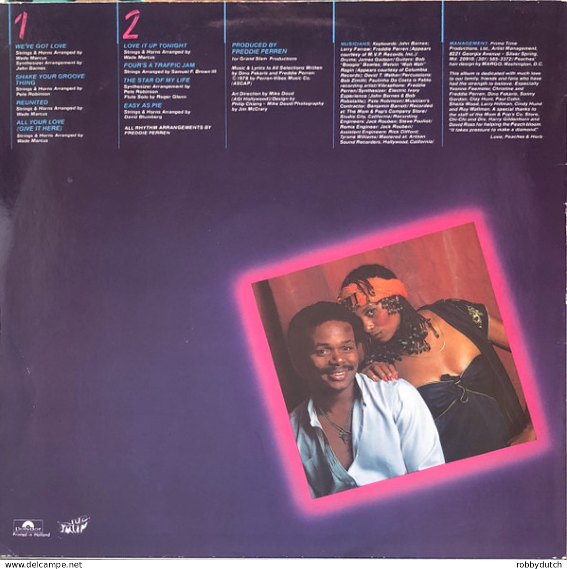 * LP *  PEACHES & HERB - 2 HOT! (Holland 1978 EX!) - Soul - R&B