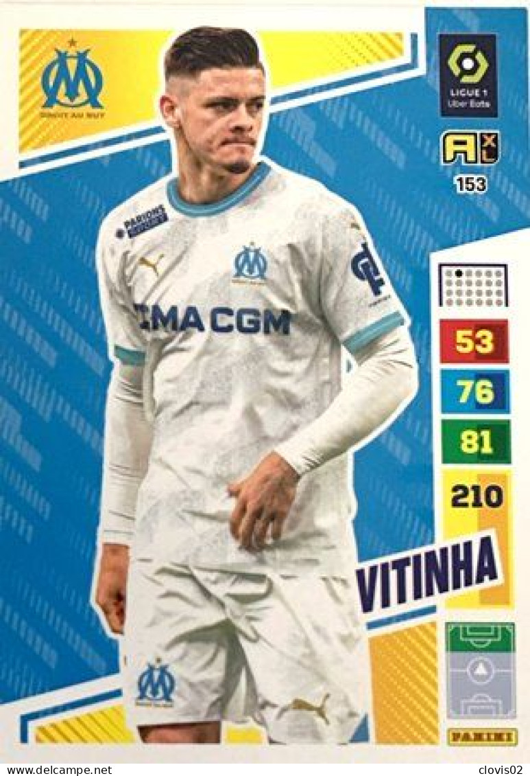 153 Vitinha - Olympique De Marseille - Panini Adrenalyn XL 2023-2024 Ligue 1 - Trading Cards