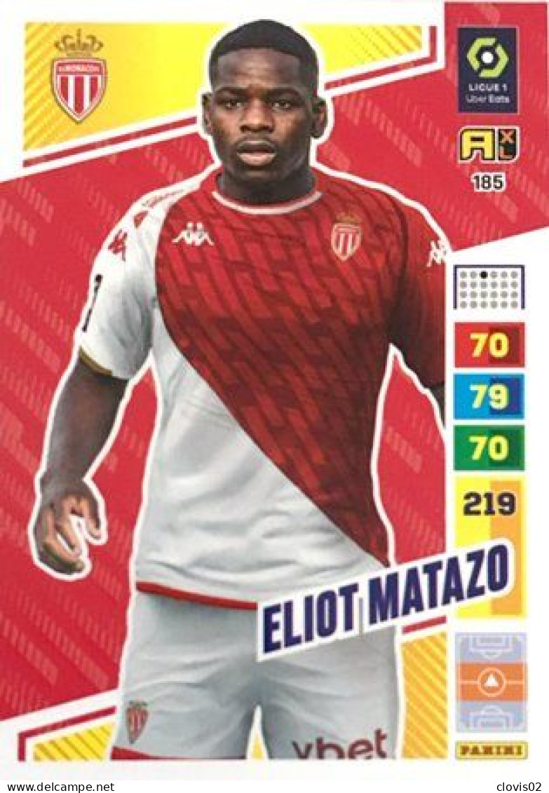 185 Eliot Matazo - AS Monaco - Panini Adrenalyn XL 2023-2024 Ligue 1 - Trading Cards