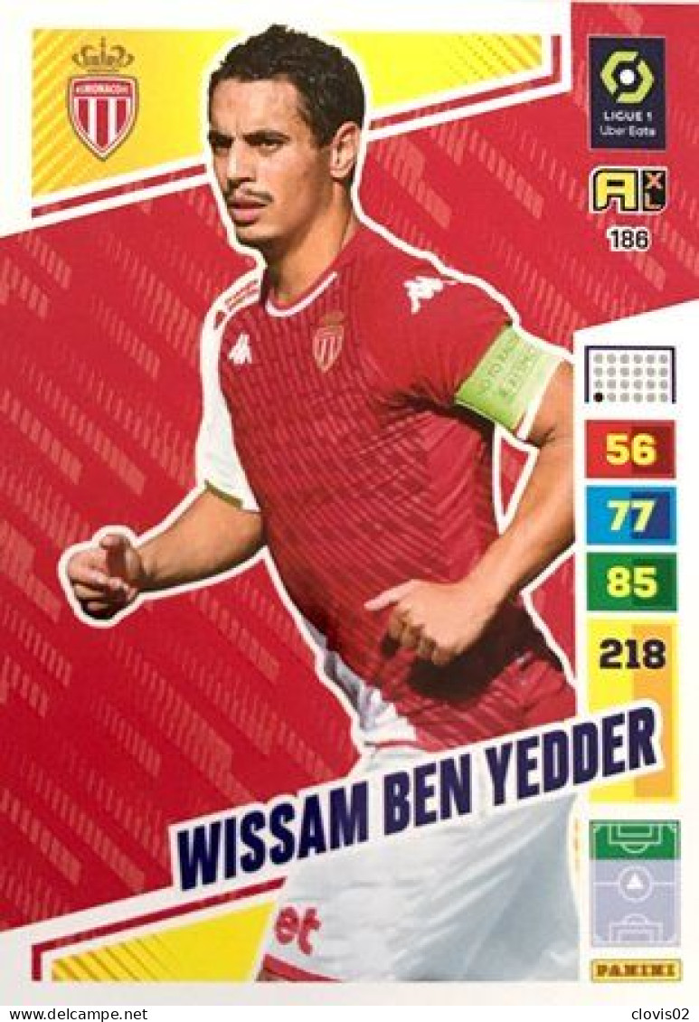 186 Wissam Ben Yedder - AS Monaco - Panini Adrenalyn XL 2023-2024 Ligue 1 - Trading Cards