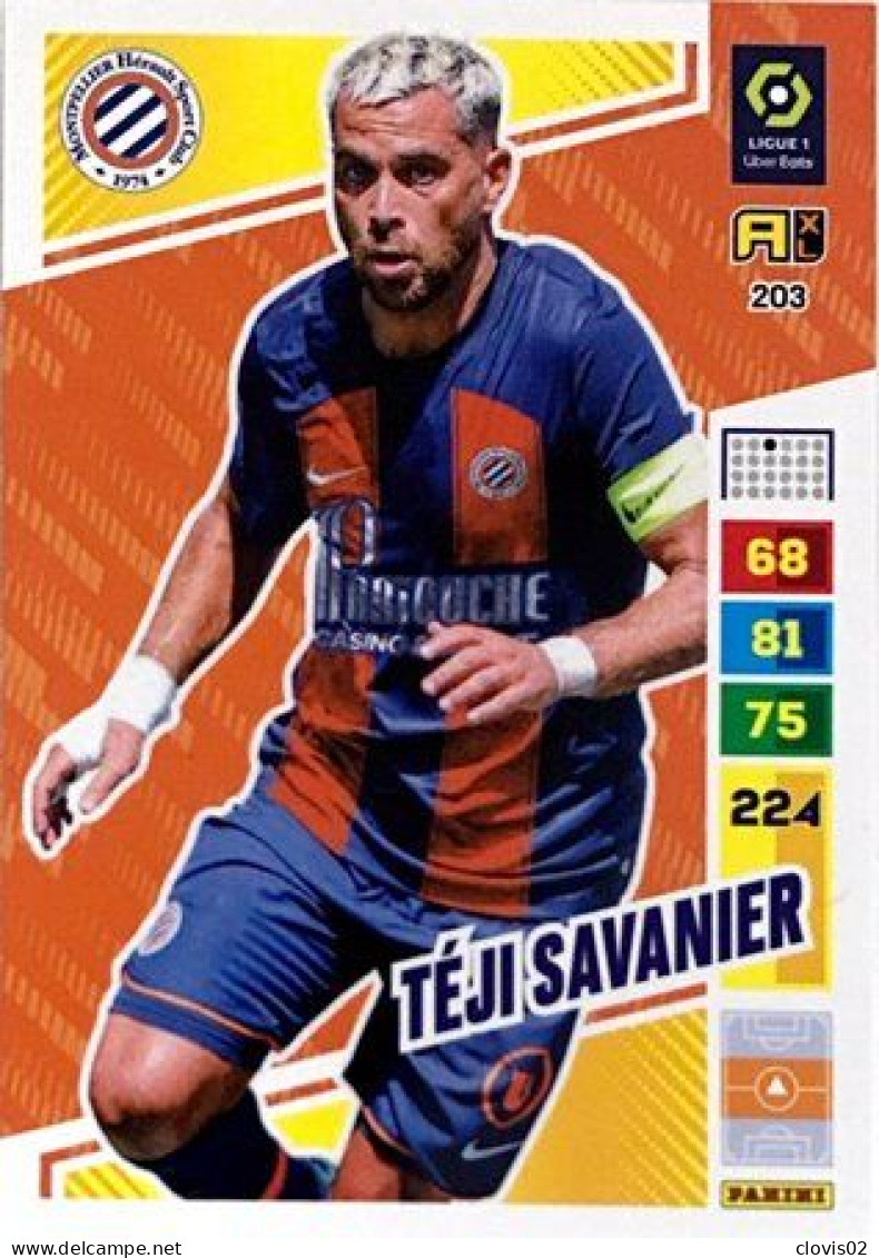 203 Téji Savanier - Montpellier Hérault SC - Panini Adrenalyn XL 2023-2024 Ligue 1 - Trading Cards