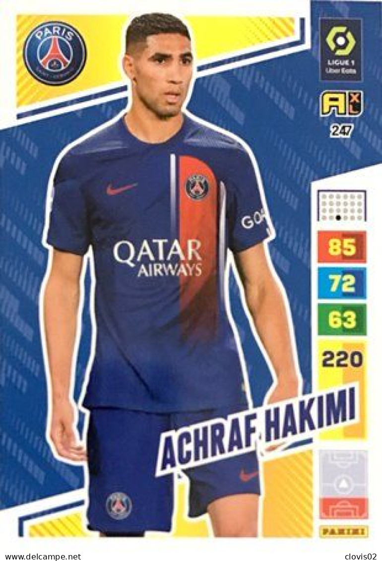 Trading Cards - 247 Achraf Hakimi - Paris Saint-Germain - Panini