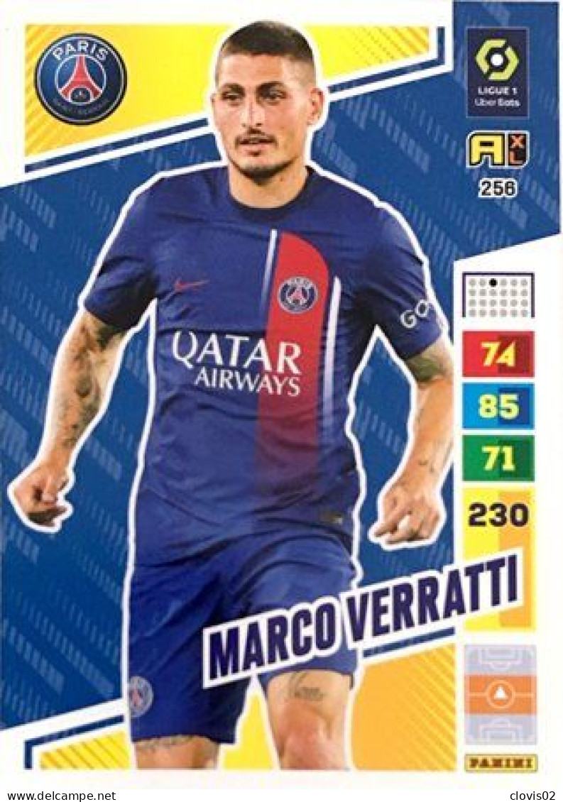 256 Marco Verratti - Paris Saint-Germain - Panini Adrenalyn XL 2023-2024 Ligue 1 - Trading Cards