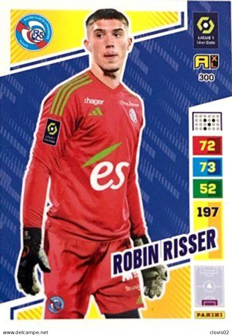 300 Robin Risser - RC Strasbourg Alsace - Panini Adrenalyn XL 2023-2024 Ligue 1 - Trading Cards