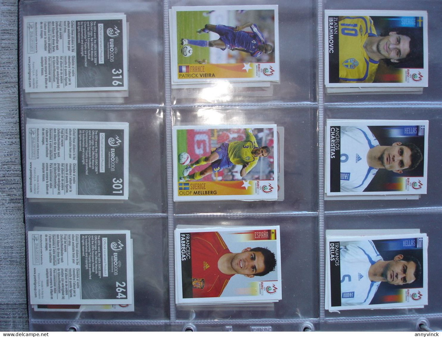 Panini & Familie 680 losse stickers Euro 2008/2016, Fifa world 2018 met dubbels & Red Devils reeks 2014 volledig