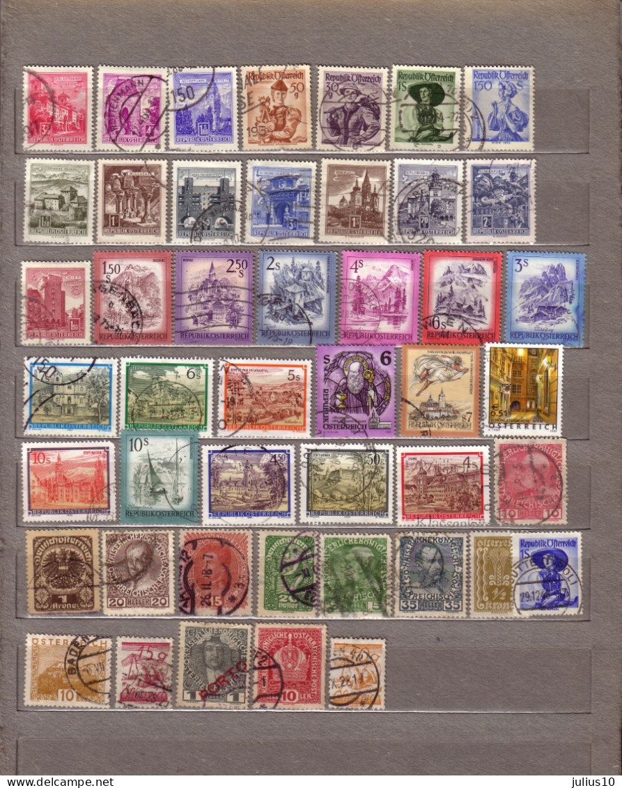 AUSTRIA 46 Used (o) Different Stamps Lot #1539 - Collections