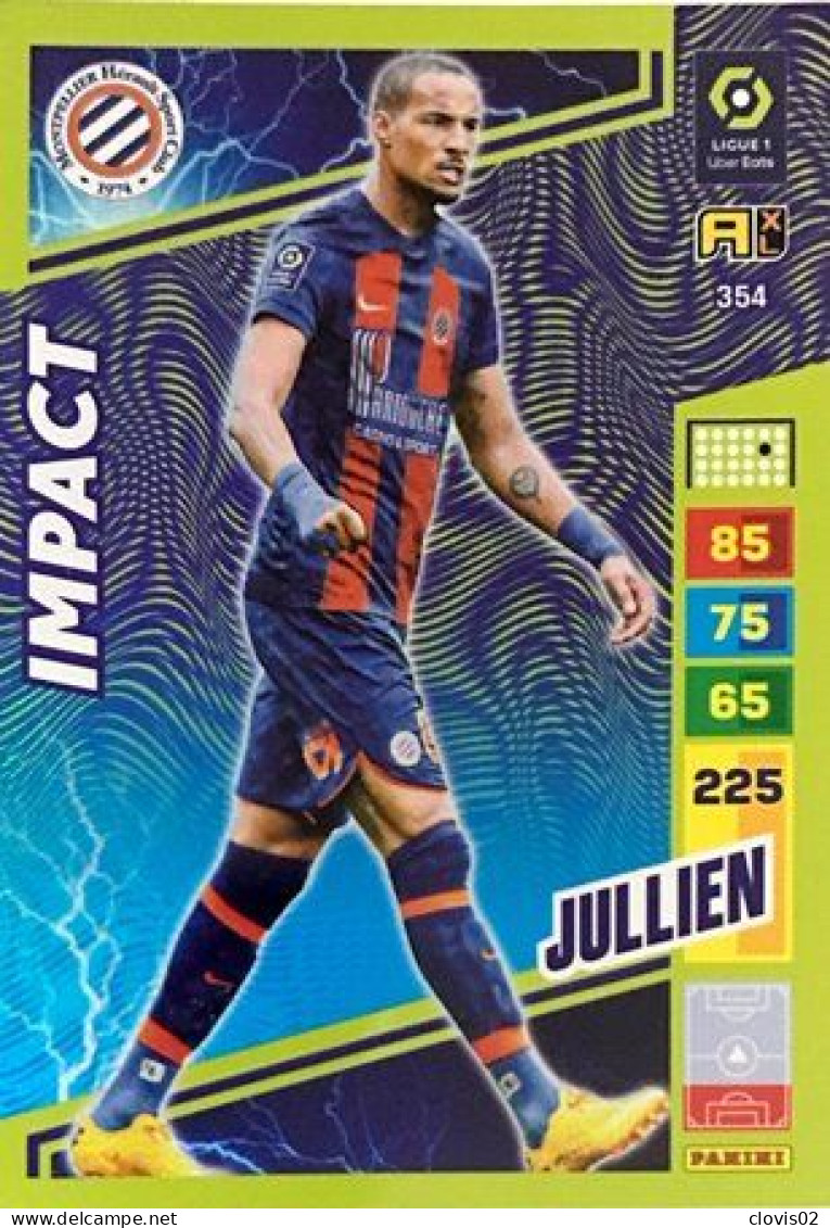 354 Christopher Jullien - Montpellier Hérault SC - Impact - Panini Adrenalyn XL 2023-2024 Ligue 1 - Trading Cards