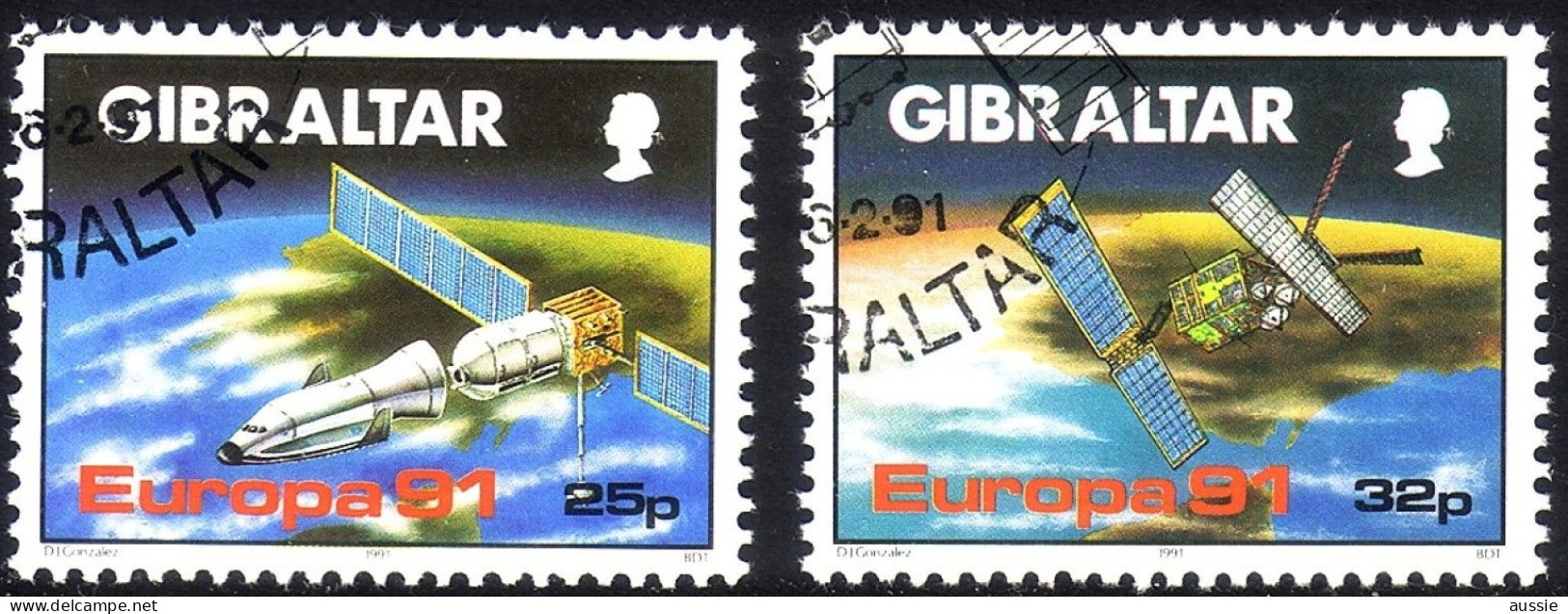 Cept 1991 Gibraltar 622-23 (o) Oblitéré Espace - 1991