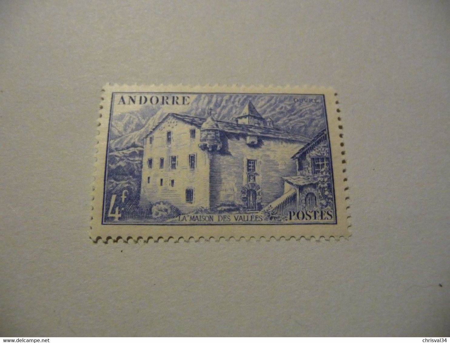 TIMBRE ANDORRE FRANÇAIS  N 107   COTE  0,50  EUROS   NEUF  SANS  CHARNIÈRE - Unused Stamps